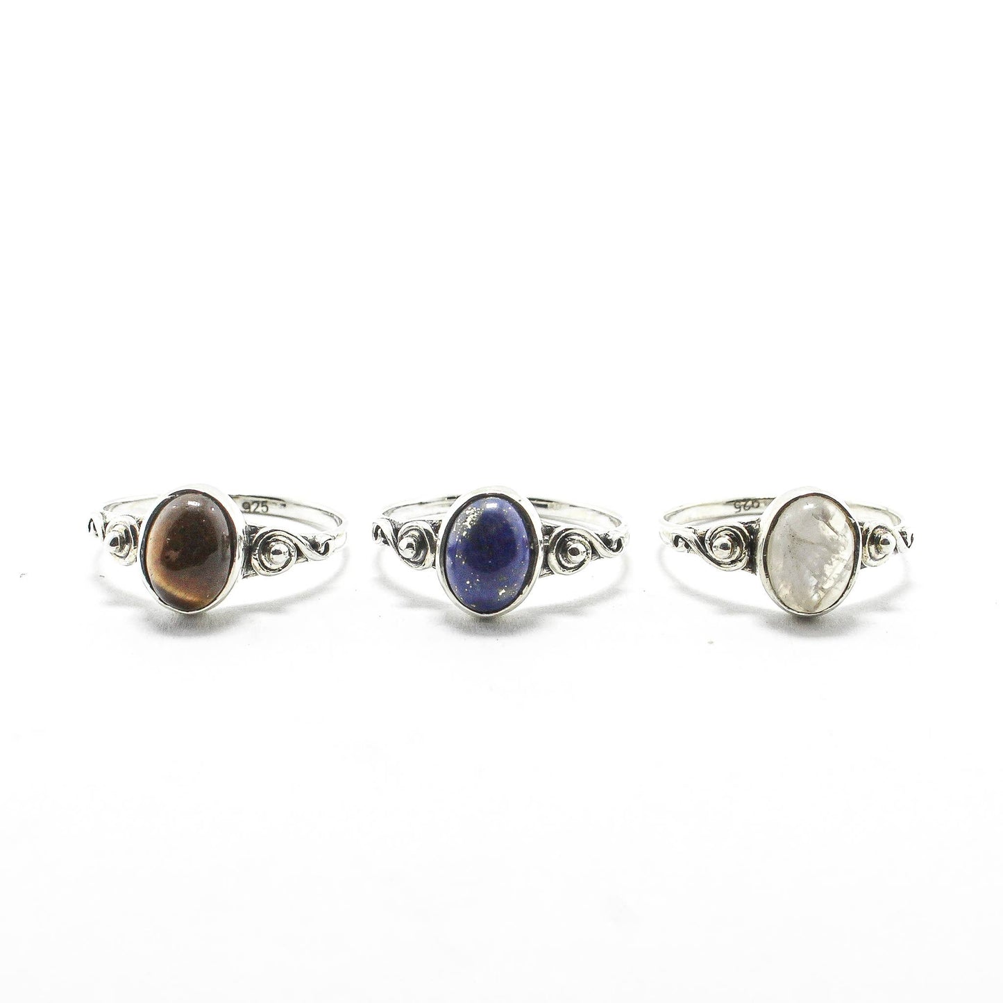 Gemstone Ring Sterling Silver, Size 6