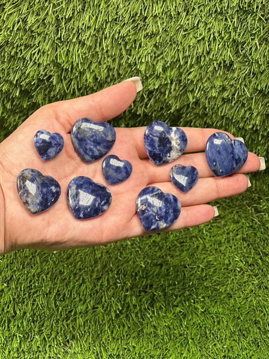 Sodalite Crystal Hearts