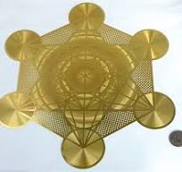 Gold Metatron's Cube 18k Plated Grid