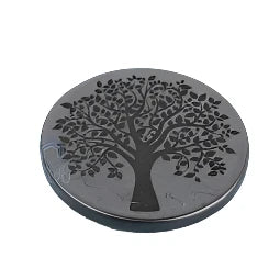 Shungite Cellphone Tile Engraved Tree of Life