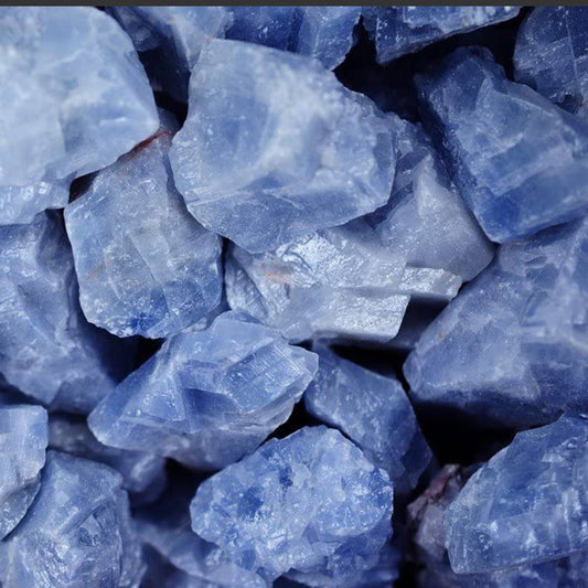 Rough blue calcite LG