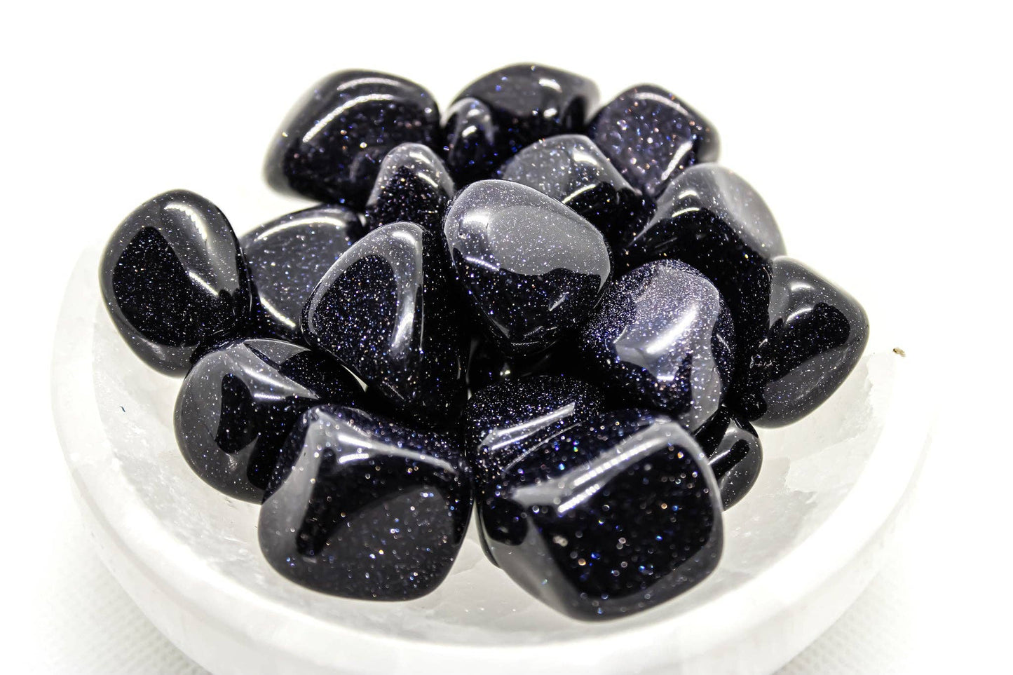 Blue Goldstone Tumbled 20-30mm each