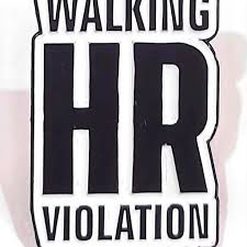 Walking HR Violation Enamel Pin