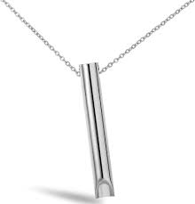 Mindful Breathing Necklace Silver